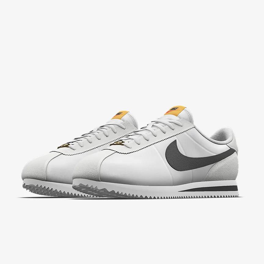 Giày Nike Cortez Unlocked By You Nữ Trắng Đen